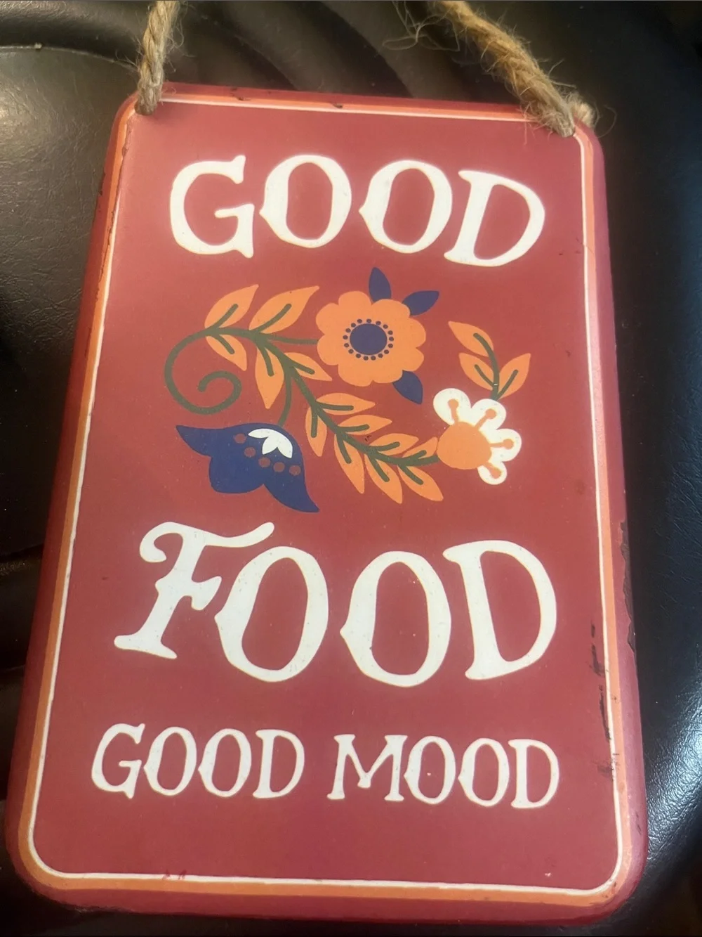 Vintage Heart-Shaped Floral Metal Sign Good Food Good Mood Metal 401 2pc